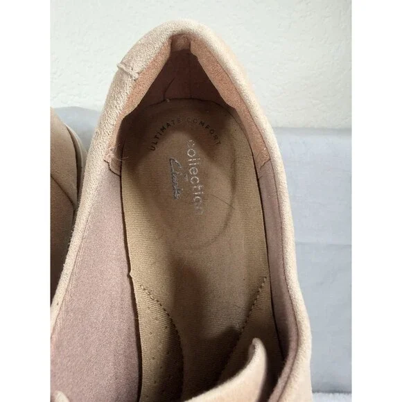 Clarks Collection Ultimate Comfort Women's 9.5 Tan Suede Oxford Lace-Up - Picture 7 of 7